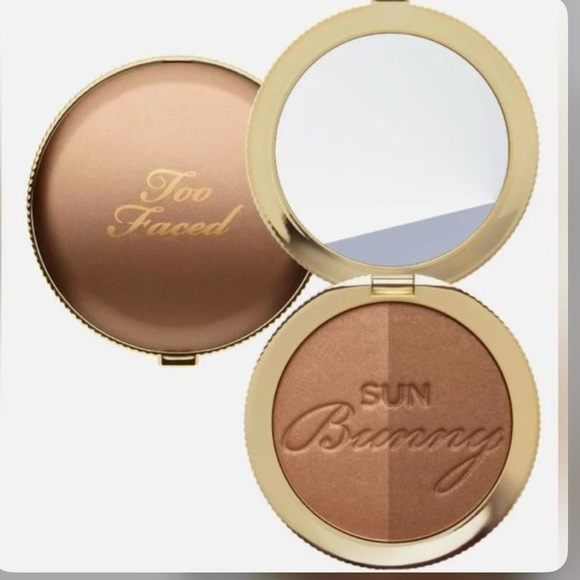 NEW Too Faced Sun Bunny Radiant Duo Tone Bronzer Color California Glow - Picture 6 of 9